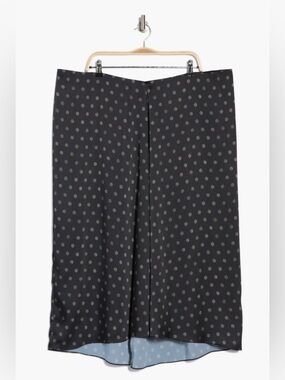 Vince Sun Dot Black Slip Skirt, Size 20W - NWT